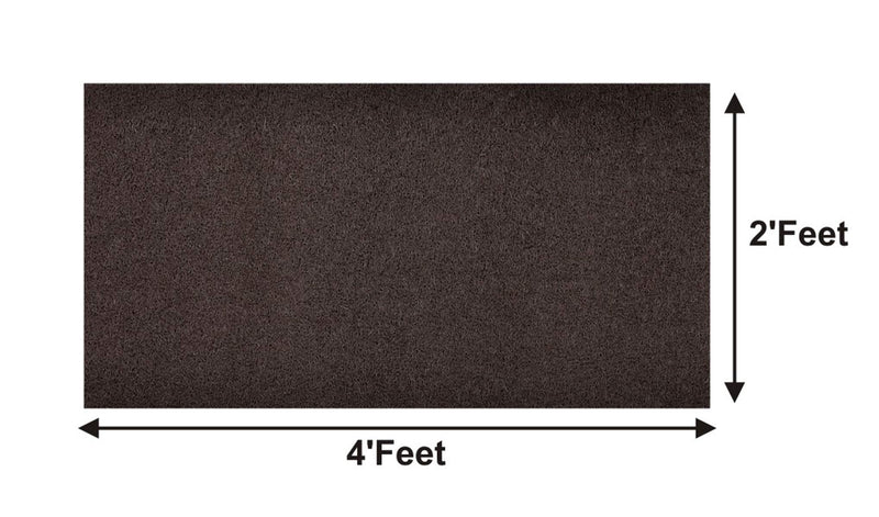 Amazon Brand - Solimo Rubber Modern Anti Slip Door Mat - Large Size, 24"x48" (Brown), Rectangular