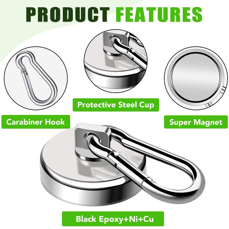 Swivel Swing Powerful Magnetic Hooks,Strong Heavy Duty Neodymium Magnet Hooks,Great for Your Refrigerator and Other Magnetic Surfaces,Pack of 4