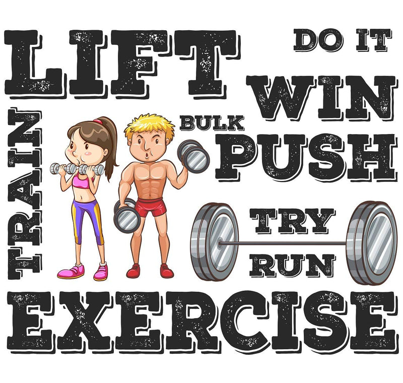 Tuffuk Gym Quotes Large Vinyl Wallstickers for Home Decorations(60 cm x 50 cm)5TZ199