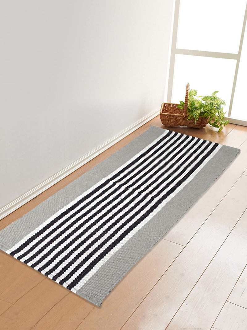 Saral Home Easy Living Soft Cotton Multi Purpose Runner -(Grey, 45X180 CM)