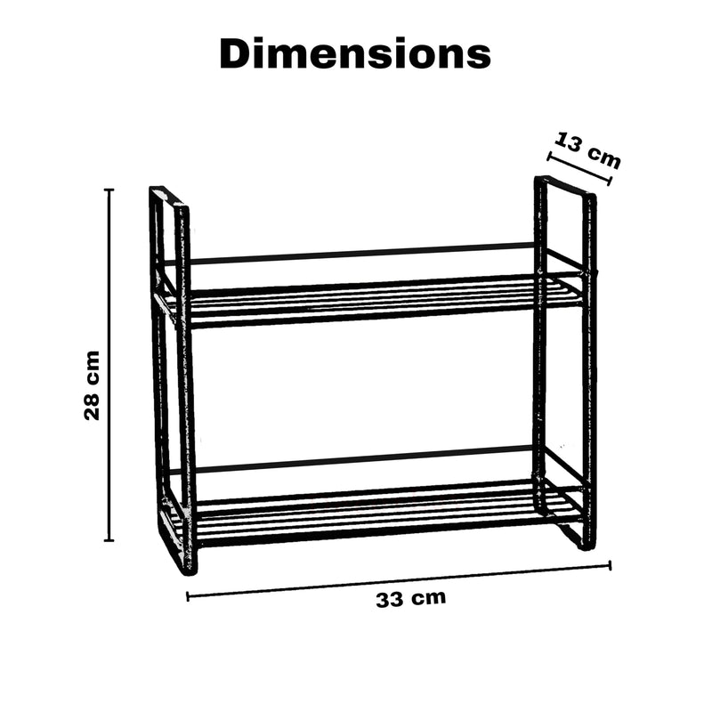 Dime Store Spice Rack Kitchen Rack for Kitchen Storage Accessories Kitchen Organizer (Straight, White) (Classic Style, White Elegant)