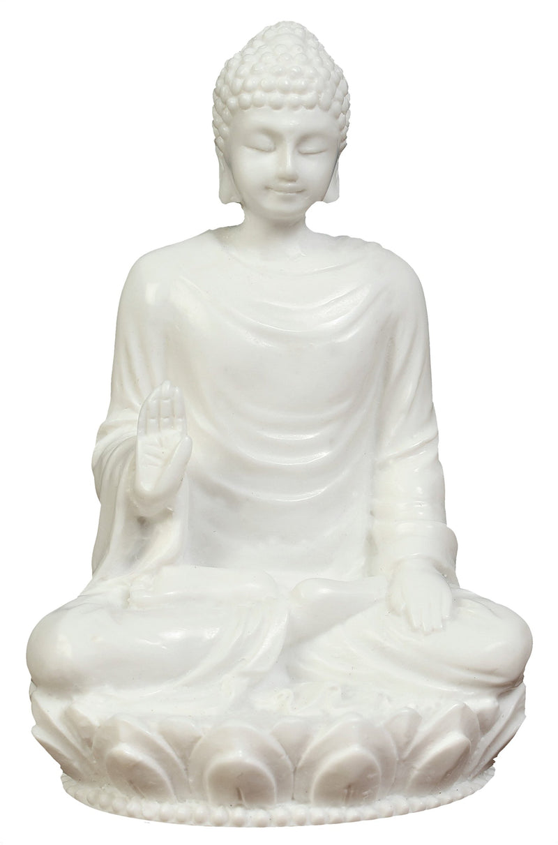 SrI Krishna Culture- Buddha Statue/Idol In Meditation Pose-Height-3 Inches-Resin-Marble Look-Car and Home