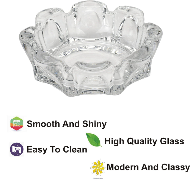 Cool Glass Ash Tray: Sleek Design for Ashes with Style 10.5 x 10.5 x 3.5 CM