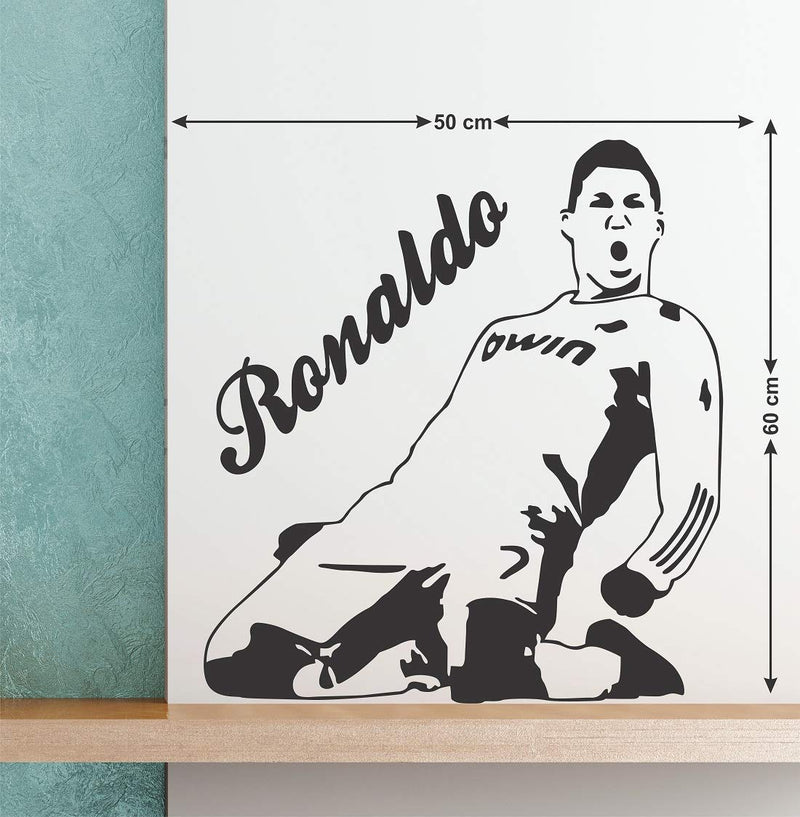 Wallzone Ronaldo CR 7 Large Vinyl Wallsticker(60 cm x 50 cm)