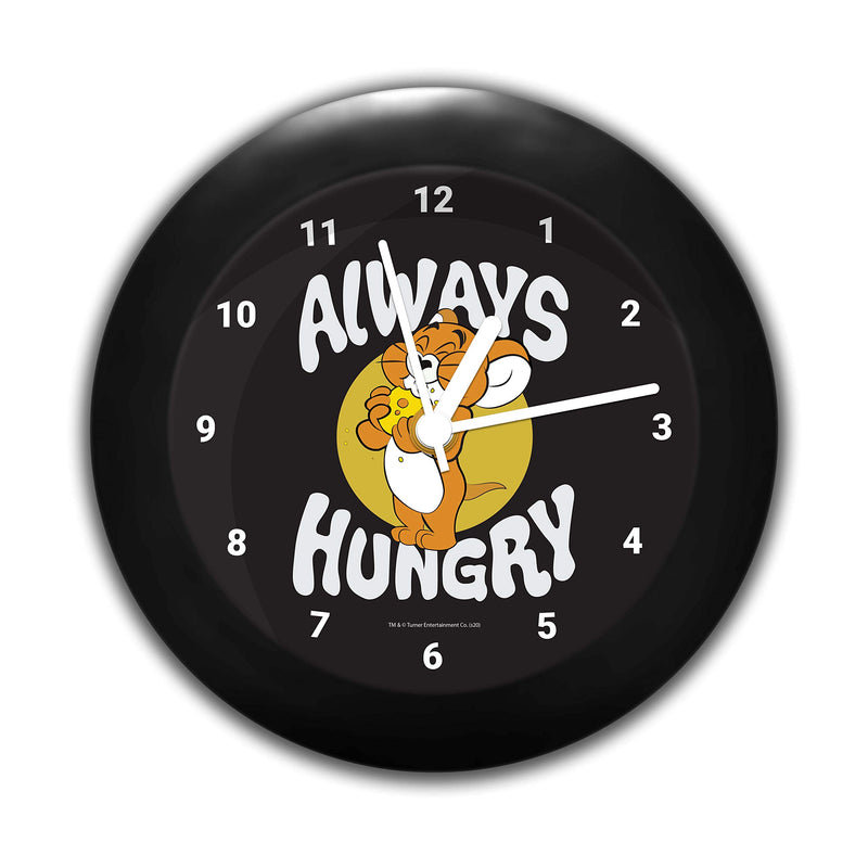 MCSID RAZZ- Tom and Jerry Always Hungry Black Table Clock for Home Decor Office Kids Officially Licensed by Turner Entertainment Co, USA