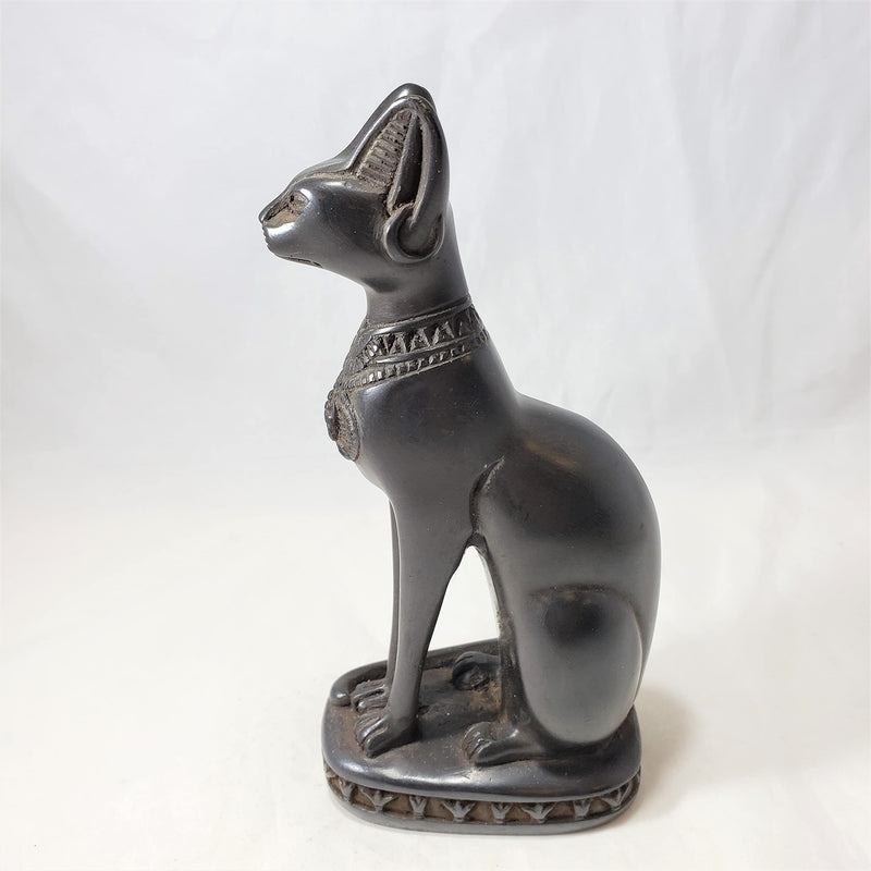 Discoveries Egyptian Imports Bastet Cat Goddess Statue - Black - 5.5" Tall - Made in Egypt