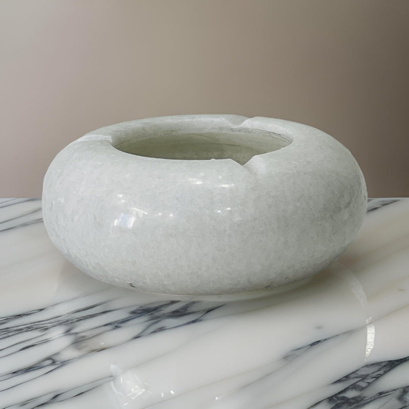 MARVELLMARBLES Ashtray, Round Tabletop Ashtray Indoor Outdoor Use Cigarette Cigar Ash Holder Desktop Smoking With Stand. (without stand) 3.5 Inch