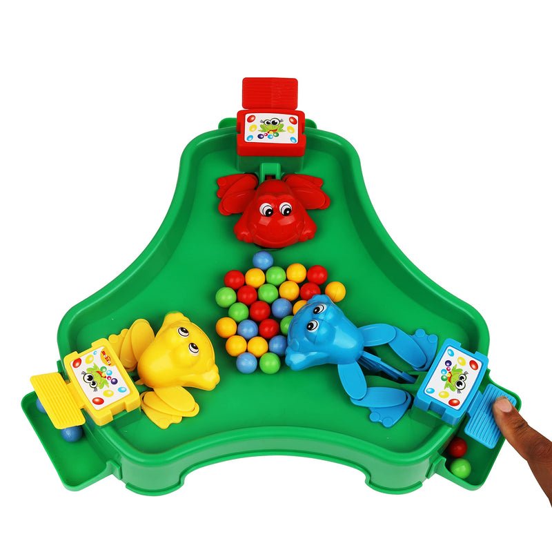 Toyzone Frog Eat Beans Game-3 Players-61021 | Eat The Beans | Hungry Frog Game for Kids | Multiplayer Games | Game for 3 Players | Board Game