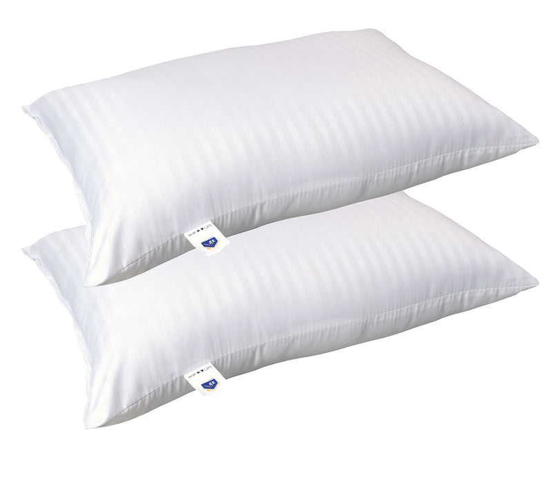 Magic Home Satin Stripe Microfiber Pillow Insert/Filler 16 Inches X 24 Inches - White (Pack of 2, 16"X24" Inch)