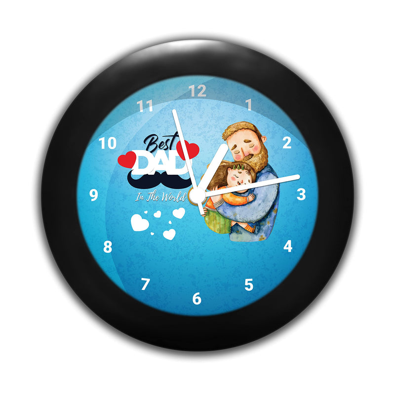 MC SID RAZZ -Best dad in The world - design table clock | Desk Clock for Home and Office,Best gift for friends