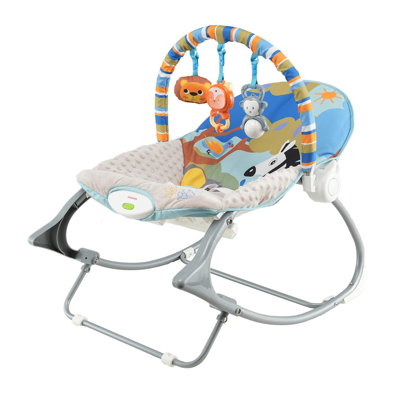 INFANTSO Baby Rocker Portable with & Calming Vibrations & Musical Toy Dark Blue