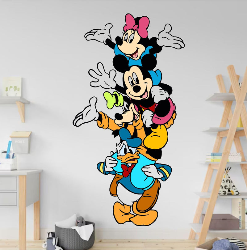 Wall Attraction™ Mickey Mouse Family Cartoon Wall Stickers & Murals Size - 40x78cm MD245_S