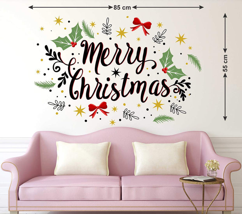 LANSTICK Merry Christmas Sticker for Wall Decoration