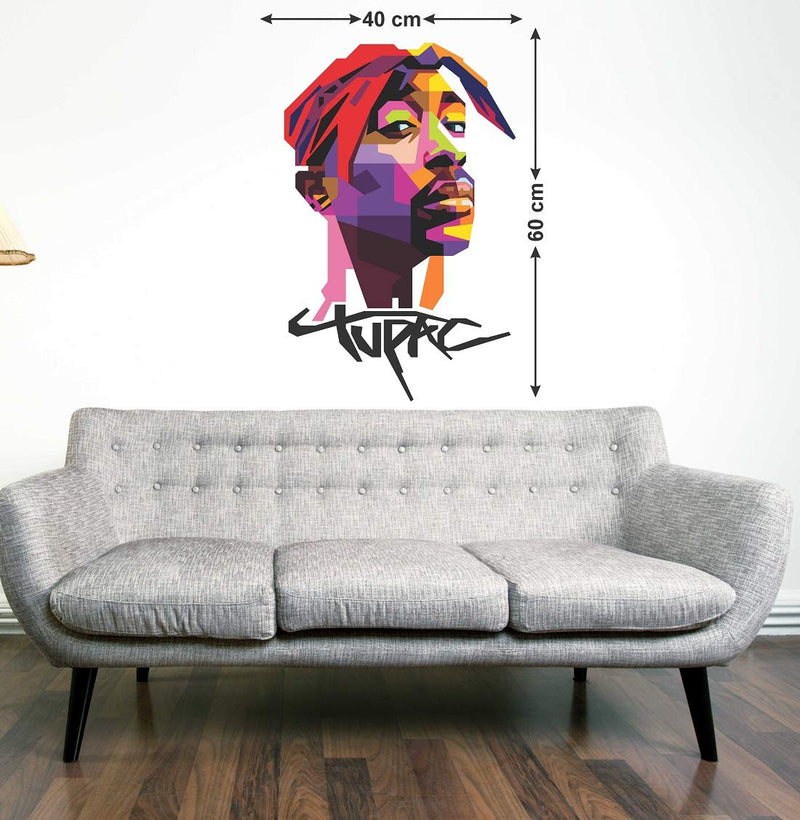 Tuffuk Tupac Medium Large Vinyl Wallstickers for Home Decorations(40 cm x 60 cm)4TZ044