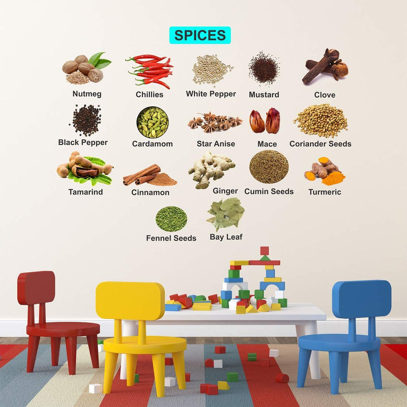 Tuffuk Spices Large Vinyl Wallstickers for Home Decorations(70 cm x 90 cm)5TZ374