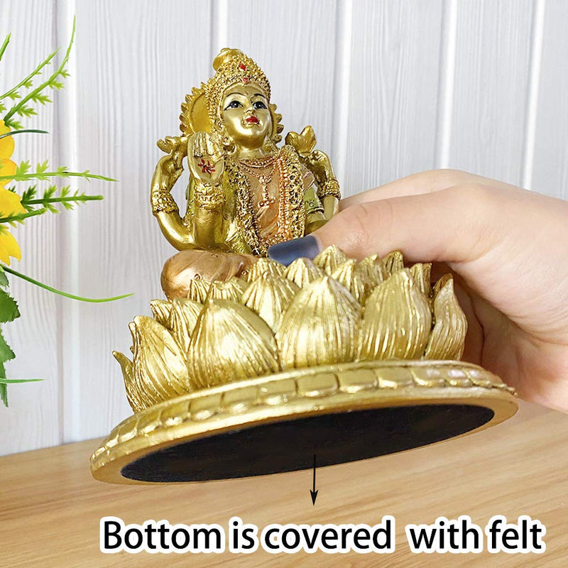 BangBangDa Hindu Goddess Laxmi Statue Sculpture – Indian God Lord Mather Lakshmi Puja Statue - India Pooja Item Murti Idol Figurine Diwali Gifts