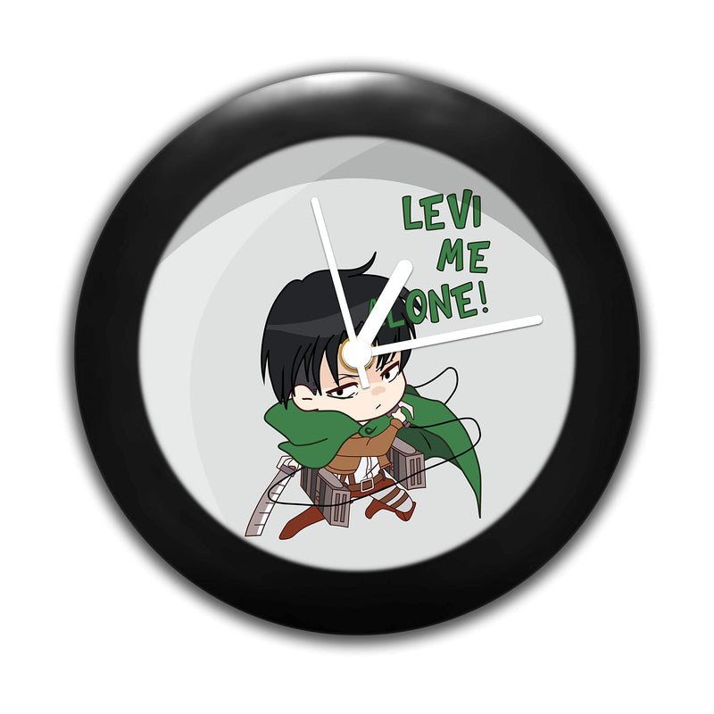 MCSID RAZZ- Anime- Levi Me Alone Design Table Clock Desk Clock for Home and Office | Anime Merchandise India