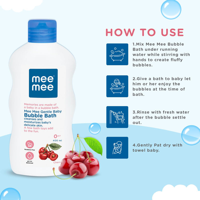 Mee Mee Gentle Baby Bubble Bath, White, 500ml