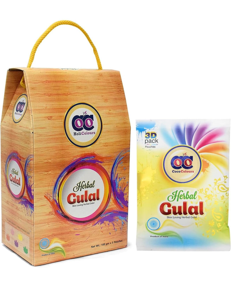 Gurjas Fancy Kitchen Holi Gulal 100% Natural and Herbal Gulal Organic Coloured Powder Non-Toxic and Skin Friendly Colour and Safe for Kids - (Muliticolour)