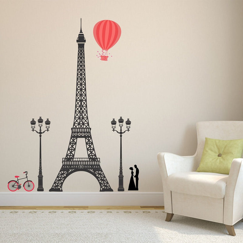 Wallstick Paris Love City wallstickers (Vinyl 120 cm x 90 cm)