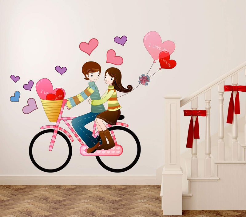 Tuffuk Love Couple Large Vinyl Wallstickers for Home Decorations(70 cm x 60 cm)5TZ0161