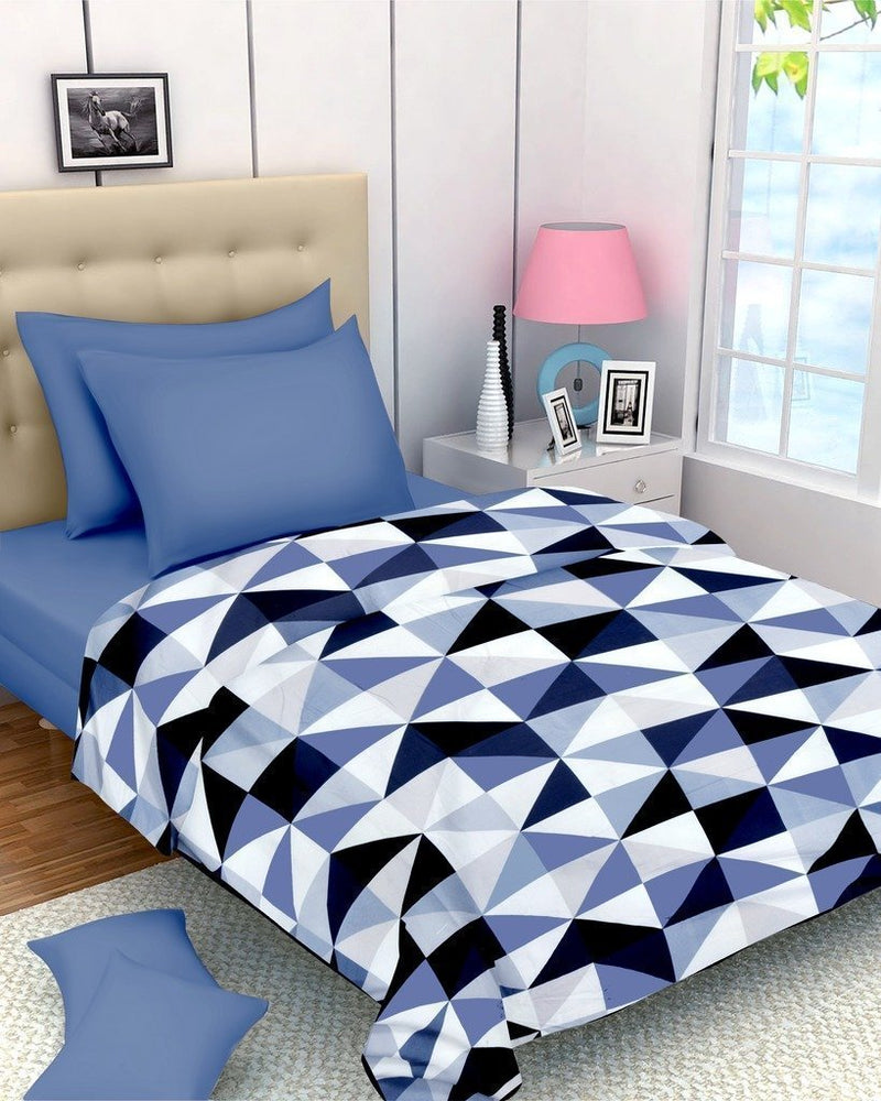 Renown Micro Cotton Adorable Zig Zag Design Print Reversible Single Bed AC Blanket/Dohar/Quilt (Pack of 1)