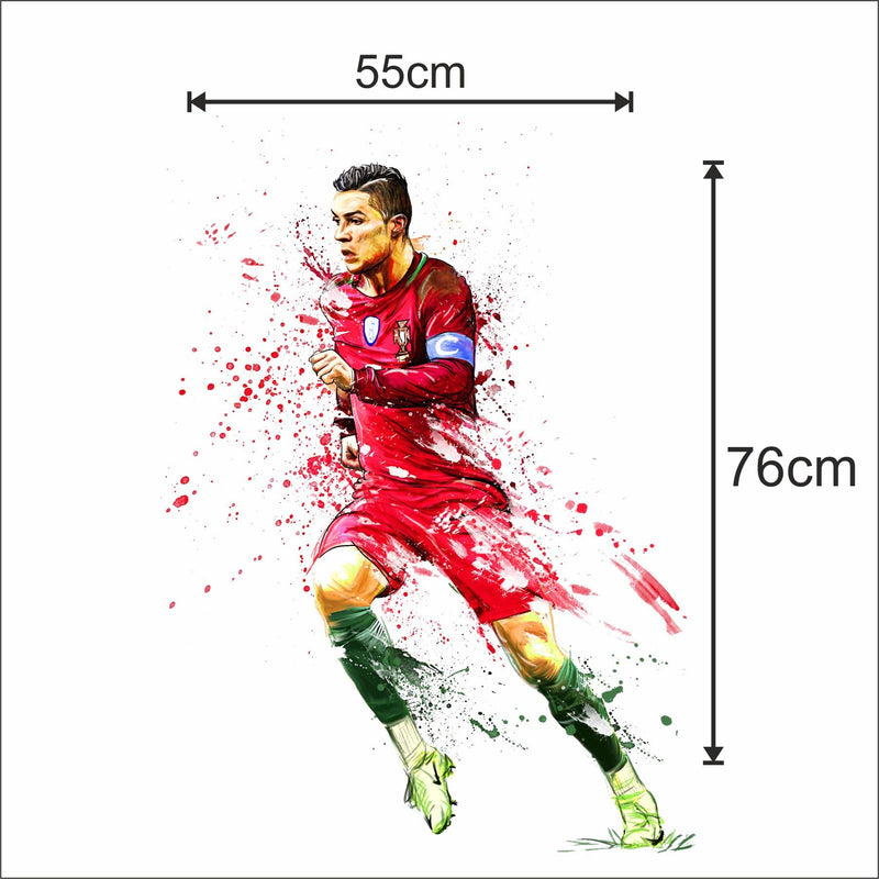 Sticker Yard Football Player Ronaldo Vinyl Wall Sticker for Living Room/Bedroom/Office and All Decorative Wall Stickers Size 55X76CM