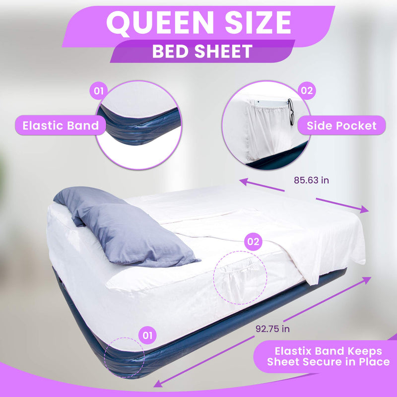 SwissGear Airbed Flat & Fitted Sheet Set - Queen Size by Swiss Gear