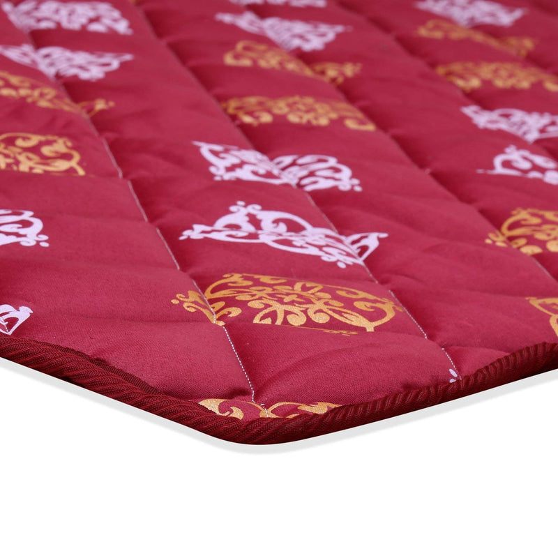 PumPum Lite Single Size One Inch Foam Mattress/Quilt/Yoga Mat (Maroon),72 * 36 Inch