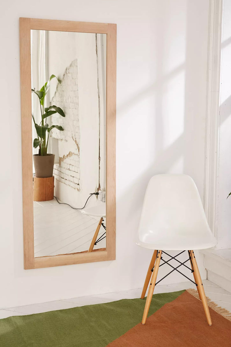 WoodArrow Solid Wooden Frame Mirror Full Length Modern Furniture Without Inside Mirror (Frame Only).