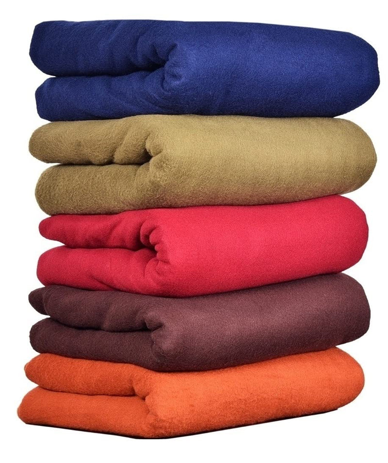 GOYAL'S Plain Fleece Double Bed All Season Blanket/Comforter/Dohar, 250 Thread Count - Pack of 5 (87x85 Inch, 5 Colours)