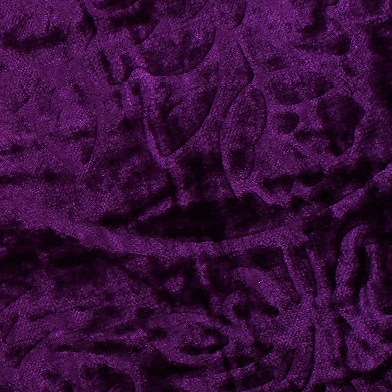 MIRAVU Velvet Floral Embossed Super Soft For Winter Heavy Single Bed Mink Blanket (Purple, Single Bed (85X60 Inch, 500 Tc)