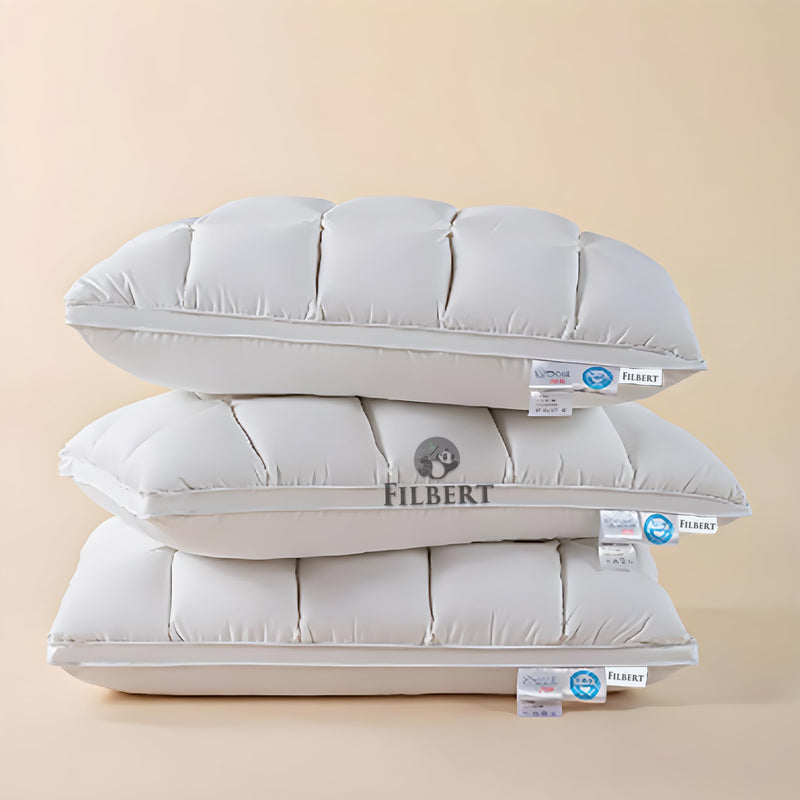 Filbert Super Soft Premium Box Buffle Pinch Pleate Adjustable Hight Pillows 18x28 Inch Standard Size Luxurious Down Alternative Sleeping Pillow | White - Set of - 4