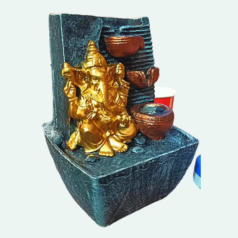 DEVASAKHA DECOR Ganeha Lord Durable Desktop Fountain, for Office Home Living Room Vacation House