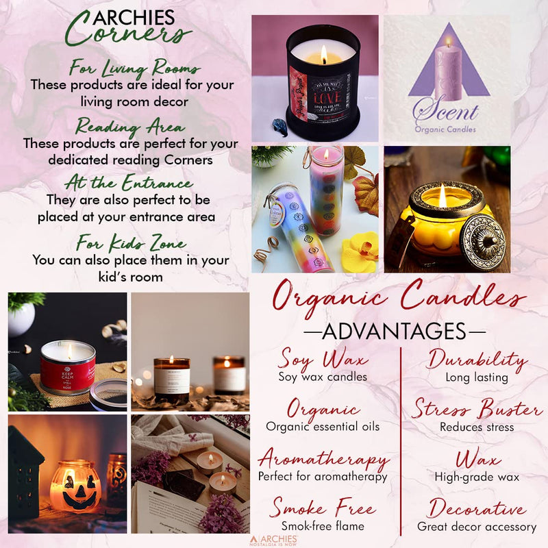 Archies Mother Day Scented Long Burning Soy Wax Candles Jar, Fragranced Ambient Atmosphere (Medium) Gift for Mother Day Giftting with Card AD84