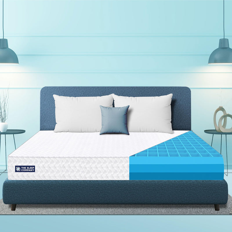 The Sleep Company SmartGRID Ortho 8 Inch Mattress King Size | AIHA Certified Medium Firm Orthopedic Mattress for Back Pain Relief | Patented Japanese SmartGRID Technology | 75x70 | 10 Years Warranty