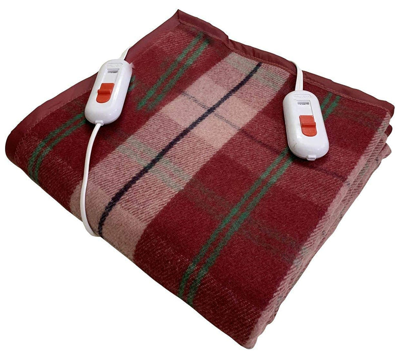 WS Electric Blanket Double Bed Electric Bed Warmer Shock Proof Heated Blankets Throw (150x150 cm Multicolor)