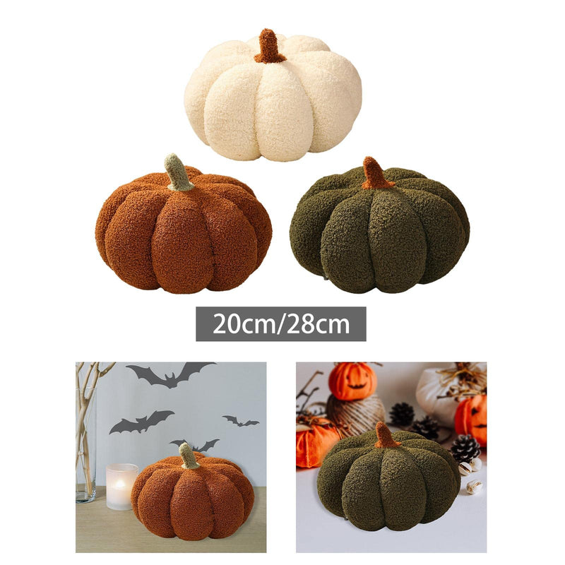 CALANDIS Pumpkin Throw Pillow Convenient Decorative Durable for Birthday Halloween Party 20Cm White