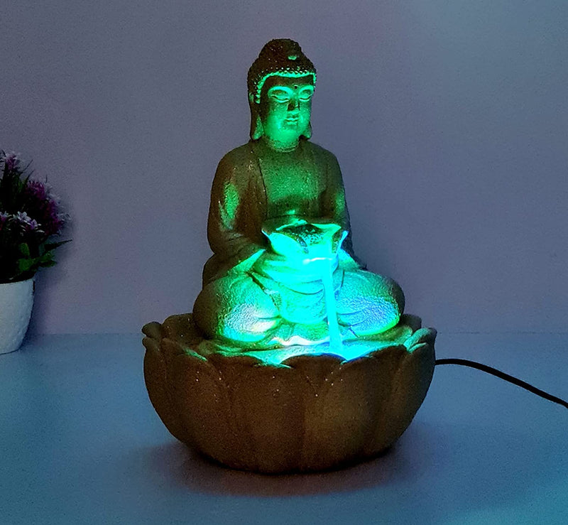 SHRI Nath Indoor Buddha FountainOffice Decoration Or Gifting (25.5 x 20.4 x 38 cm)