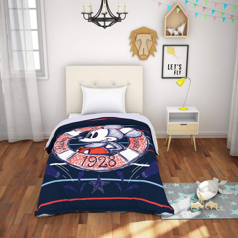 Spaces Disney Blue & Red Mickey 1 Single Fleece Blanket