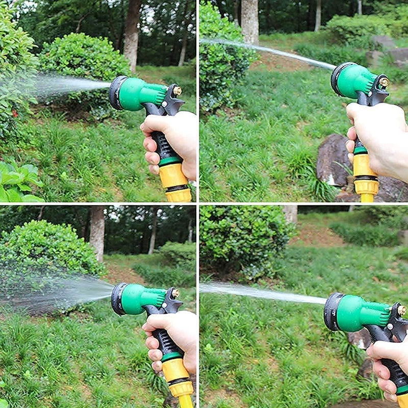 ROMINO 7in1 Water Spray Gun for Garden Hose Nozzle, Lawn, Pet Cleaning, Car Washer, Bike Washing Spray Gun - Heavy Duty Multi Adjustable High Pressure Water Sprayer Gun (Green)