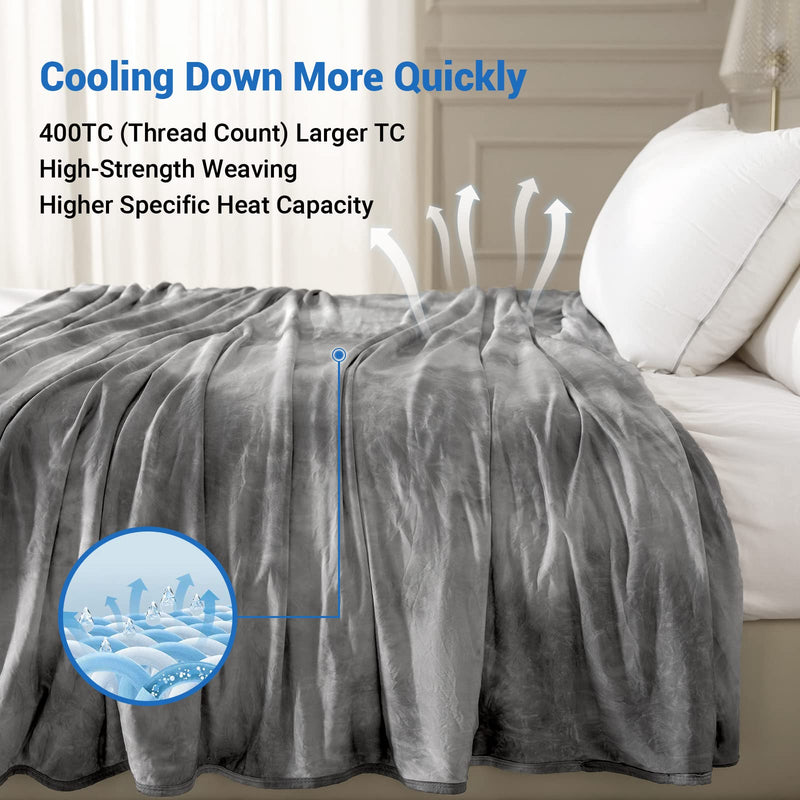 TOPCEE Cooling Blanket for Night Sweats Decorative Tie Dye, Absorbs Heat to Keep Cool on Warm Nights, Q-Max 0.5 Cooling Blankets for Hot Sleepers, Ultra-Cool Lightweight Sofa Throw Blanket (50"x70")