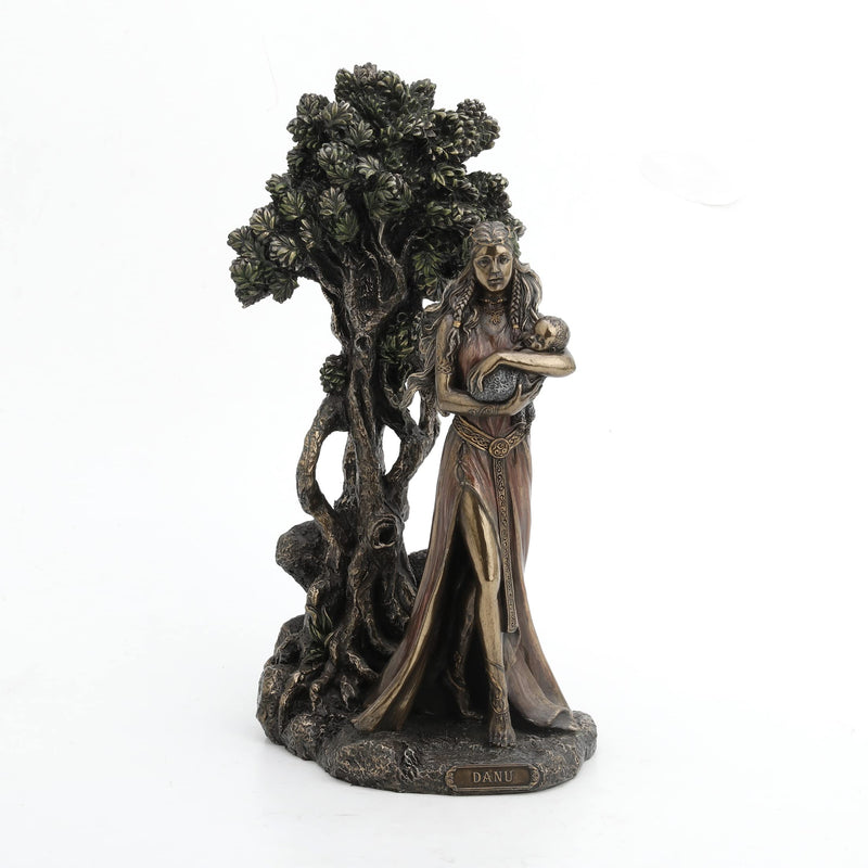 wu Danu Irish Triple Goddess of The Tuatha De Danann Bronze Finish Statue