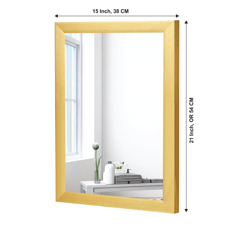 Creative Arts n Frames Framed Bathroom Rectangular Wall Mount Mirror 15x21 inch (Honey)