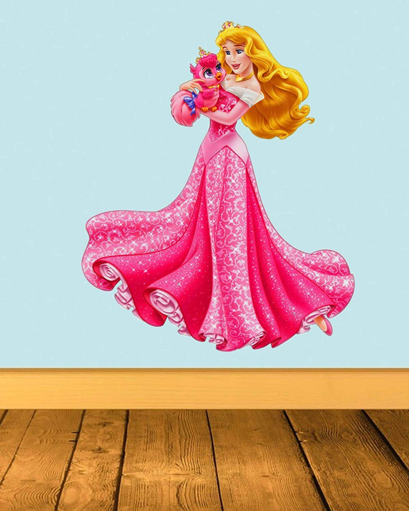 RNG Vinyl Barbie Doll Cartoon Character Wall Sticker , Multicolour., Pack of 1