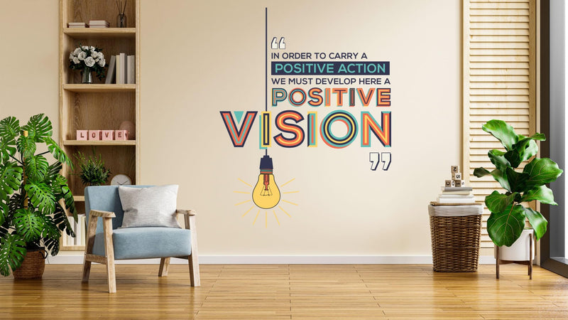 Wallbook Vision Wall Sticker | Wall Stickers for Home, Kitchen, Office, Bedroom & Living Room (88 x 69 cms)