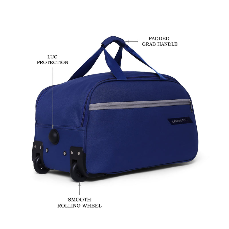 Lavie Sport Lino Large Wheel Duffel Bag | 2 Wheel Duffle Bag | Built to Last Wheels and Trolley