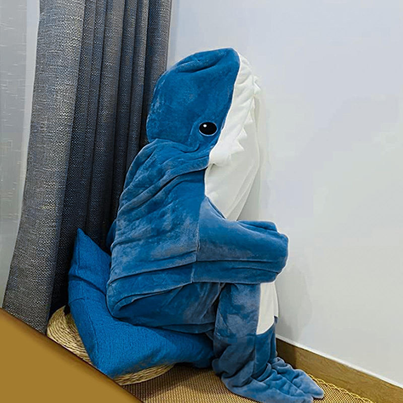 CALANDIS® Shark Blanket Parties Plush Funny Clothing Comfortable Cosplay Shark Costume L