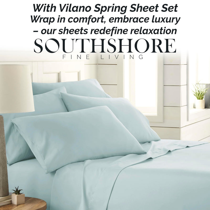 Queen, Sky Blue : Southshore Fine Linens 6 Piece - Extra Deep Pocket Sheet Set - Sky Blue - Queen