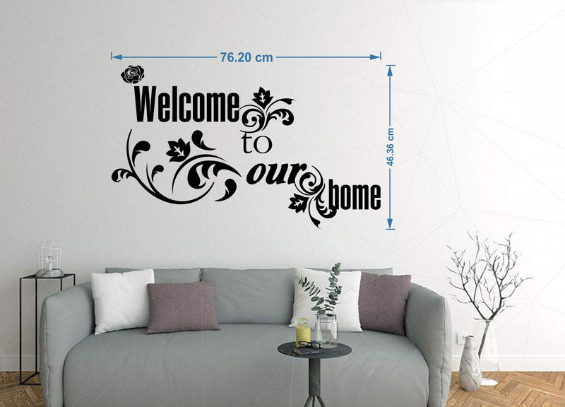 Walltech Combo of 4 Wall Sticker Welcome to Our Home Vine-(76 x46 cms) | Tribal Lady-(180 x 60 cms) | Monkey Hanging on Tree-(120 x 120 cms) | sb Folk Band-(11 x15 cms) - Material Vinyl